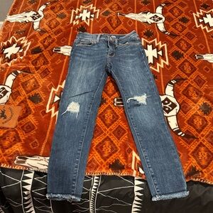 Old Navy girls Distressed Skinny Jeans - Dark Blue